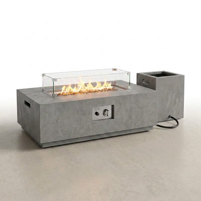 Propane Fire Pit Table Built for Outdoor Living, 50000 BTU, Steel Construction, Tank Holder, Piezo Ignition
