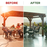 Ashland 10 Ft. X 14 Ft. All Cedar Wood Outdoor Pergola Shade Structure with Bar and Electric — Before & After